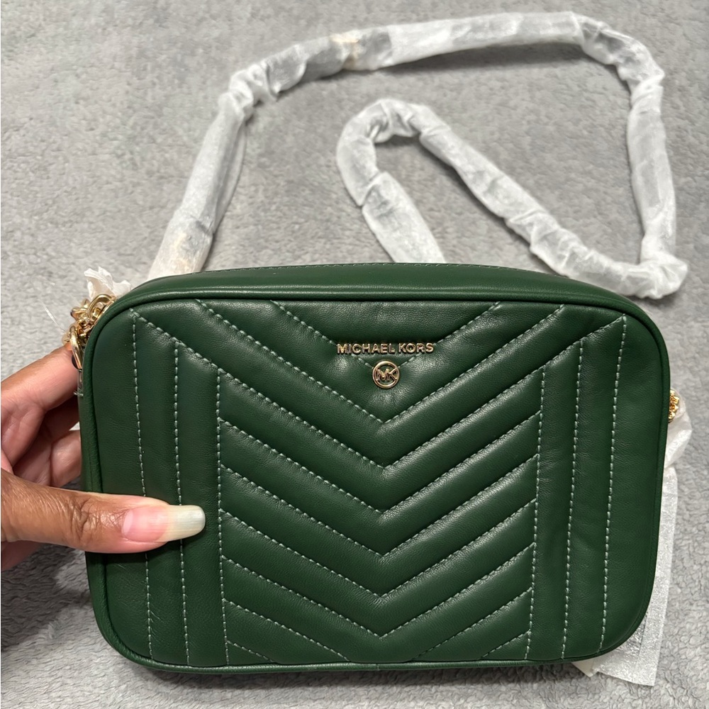 Michael Kors Quilted Leather Chain Tassel Crossbody Bag